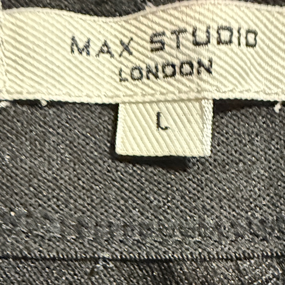 Max Studio Black wide leg crop pants - Picture 2 of 4